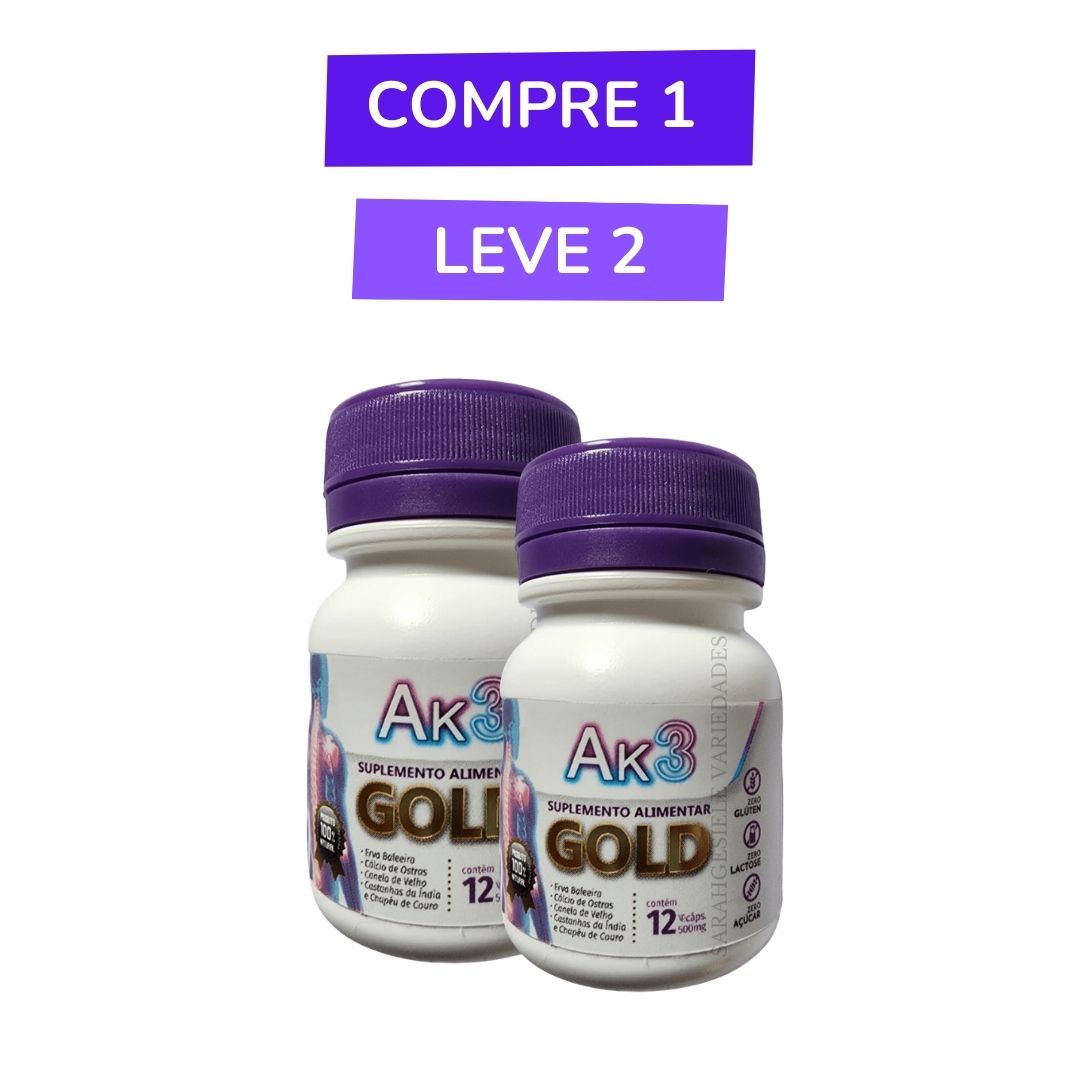 Gold AK3 – Suporte Completo para Energia, Vitalidade e Bem-Estar Diário